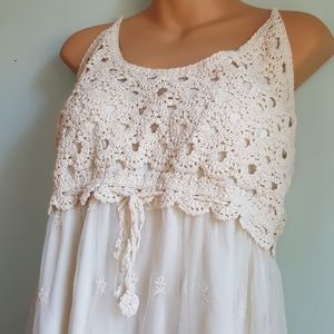 Crochet and Lace romantic Boho dress